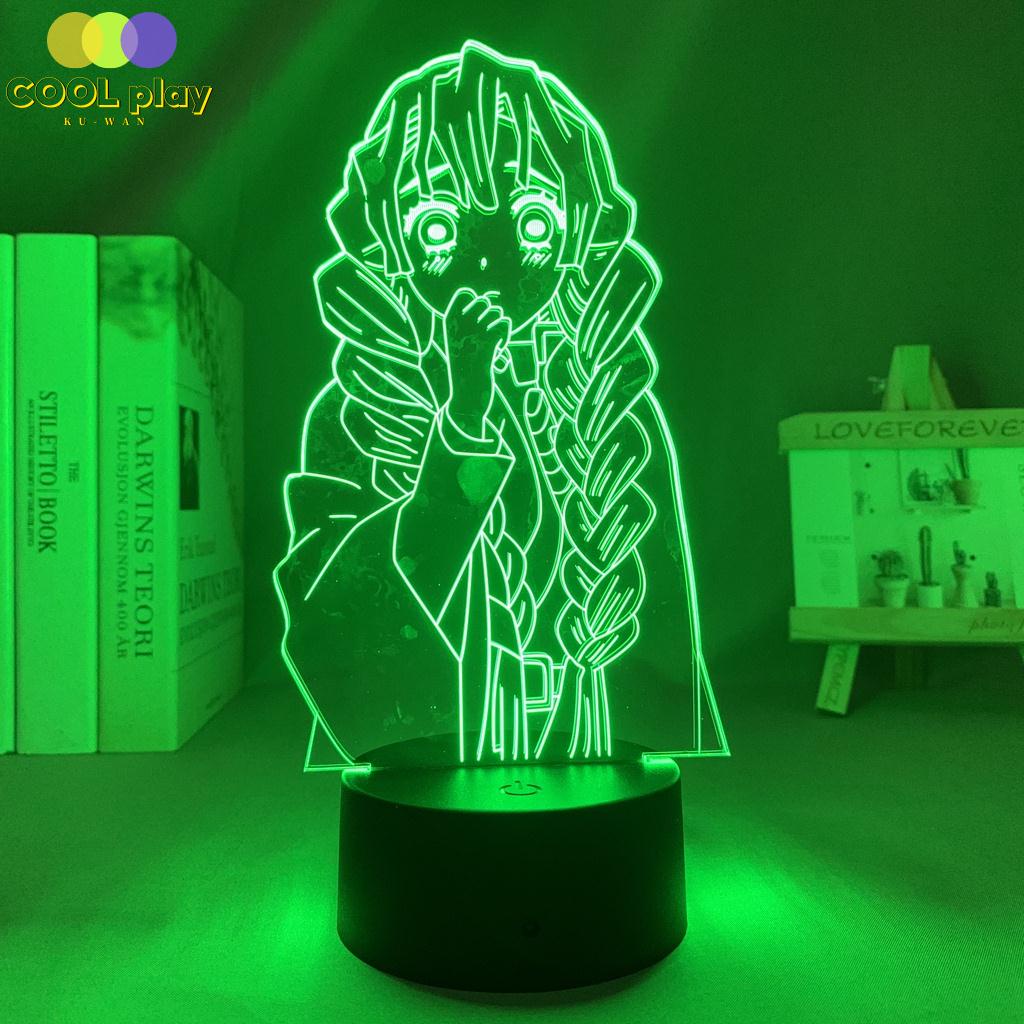 Đèn led 3d Hình manga kimetsu no yaiba mitsuri kanroji Trang Trí Phòng Ngủ