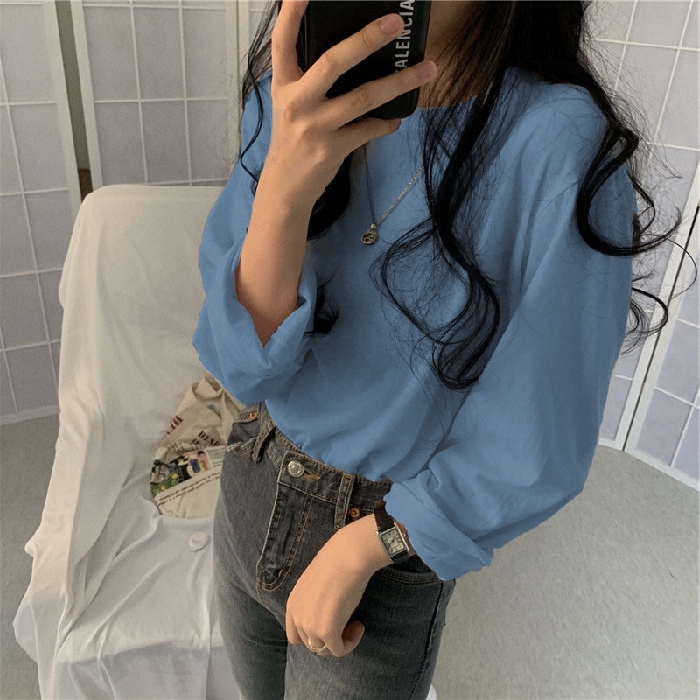 Áo Thun Tay Dài Dáng Rộng Thời Trang Xuân Thu Cho Nữ | BigBuy360 - bigbuy360.vn