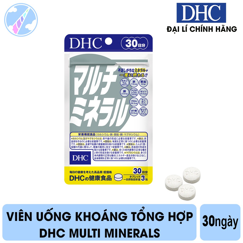 Viên Uống Bổ Sung Khoáng Chất Tổng Hợp DHC Multi Minerals | Thế Giới Skin Care