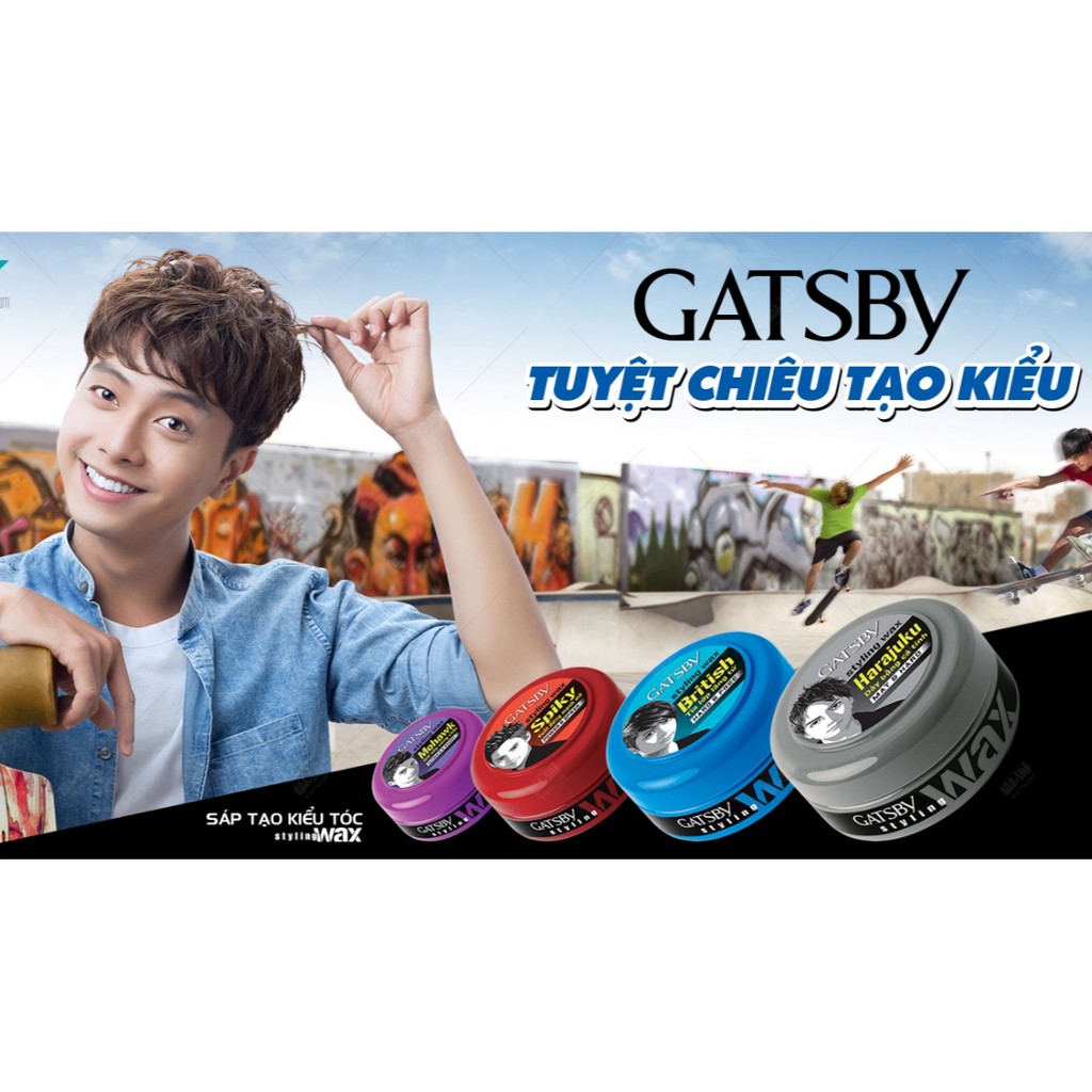 Wax Tạo Kiểu Tóc Gatsby - Gatsby Tough &amp; Spikes 75g