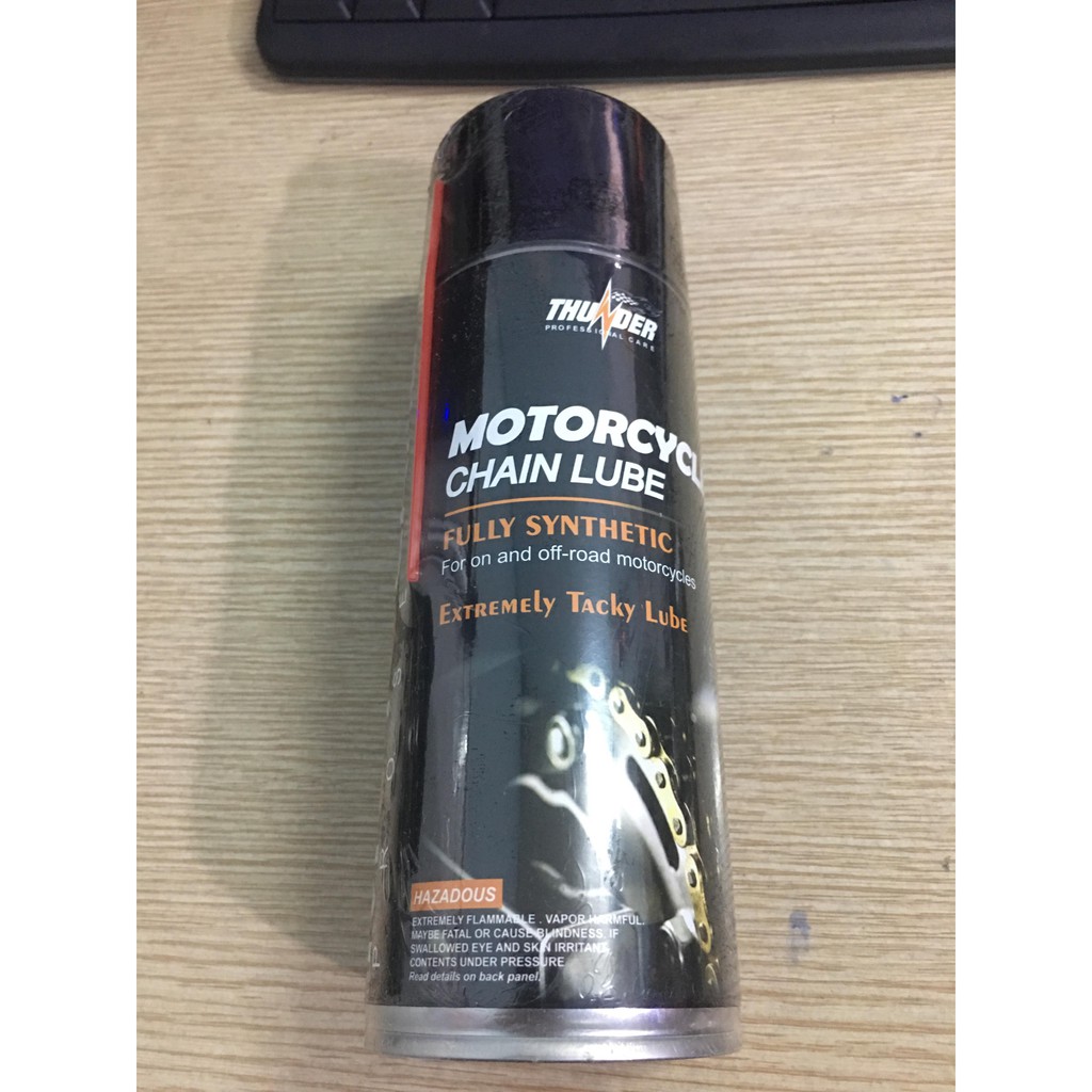 Chai xịt bôi trơn dưỡng sên cao cấp chống văng Thunder Motorcycle Chain Lube 400ml