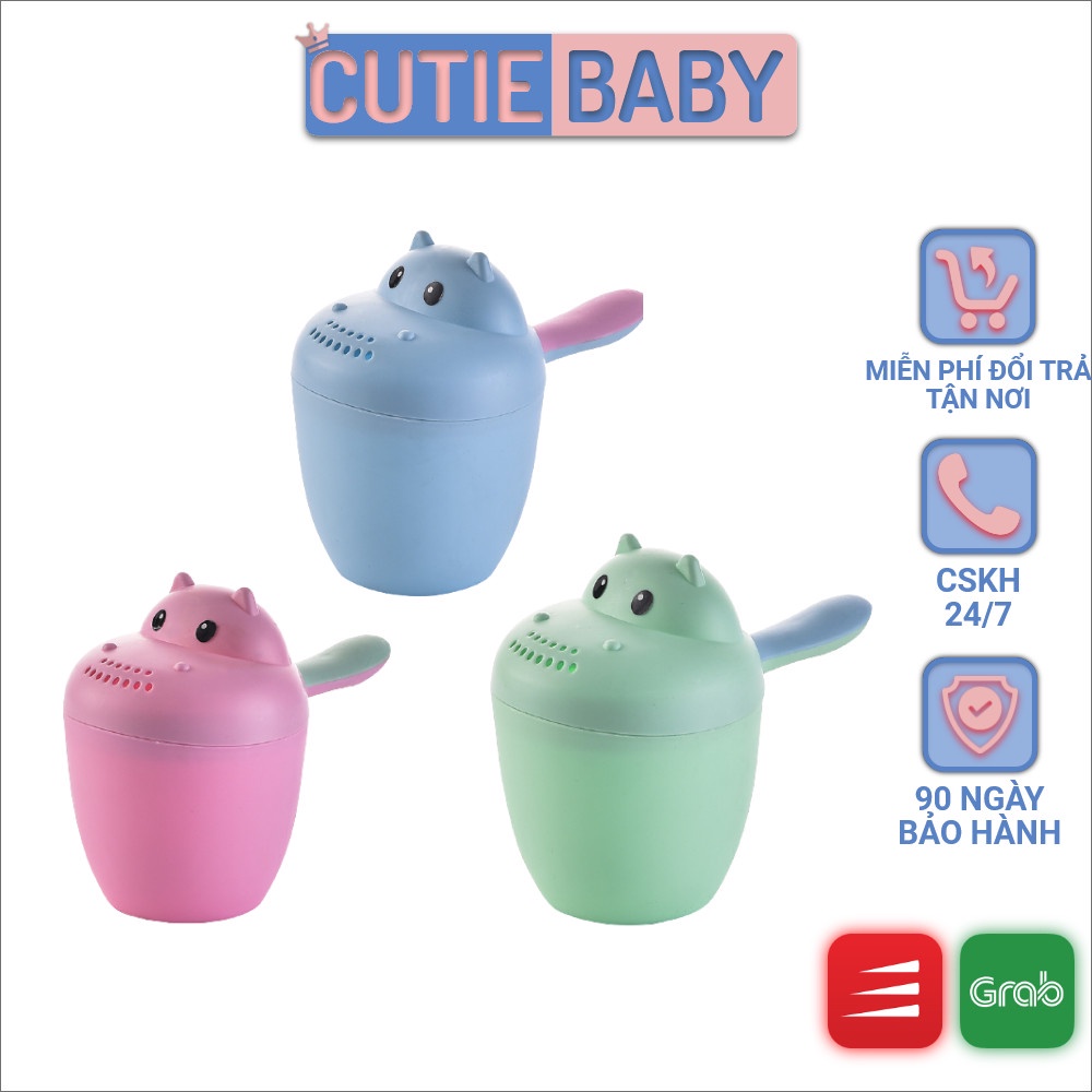 Gáo Múc Nước Ca tắm Cutiebaby Hình Gấu An Toàn Gội Đầu, Giúp Trẻ Tưới Cây, Dọn Dẹp Nhà Cửa Cho Bé Trai, Gái, Từ Sơ Sinh