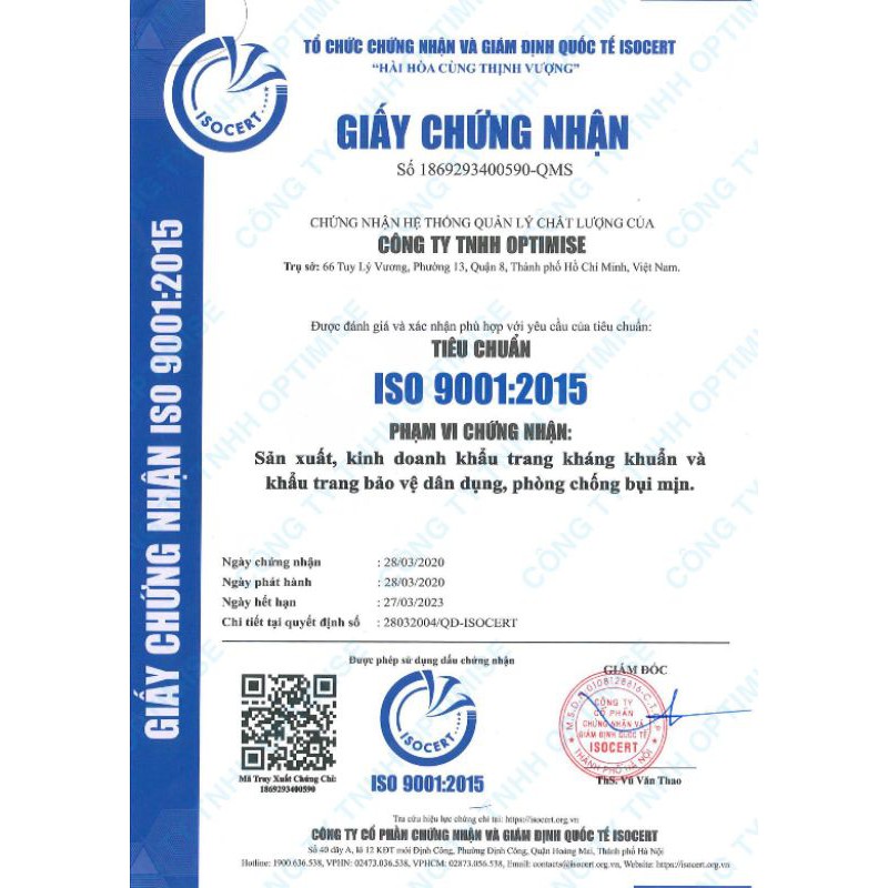 KHẨU TRANG N95+, OPTIMISE, chuẩn FDA- CE | BigBuy360 - bigbuy360.vn