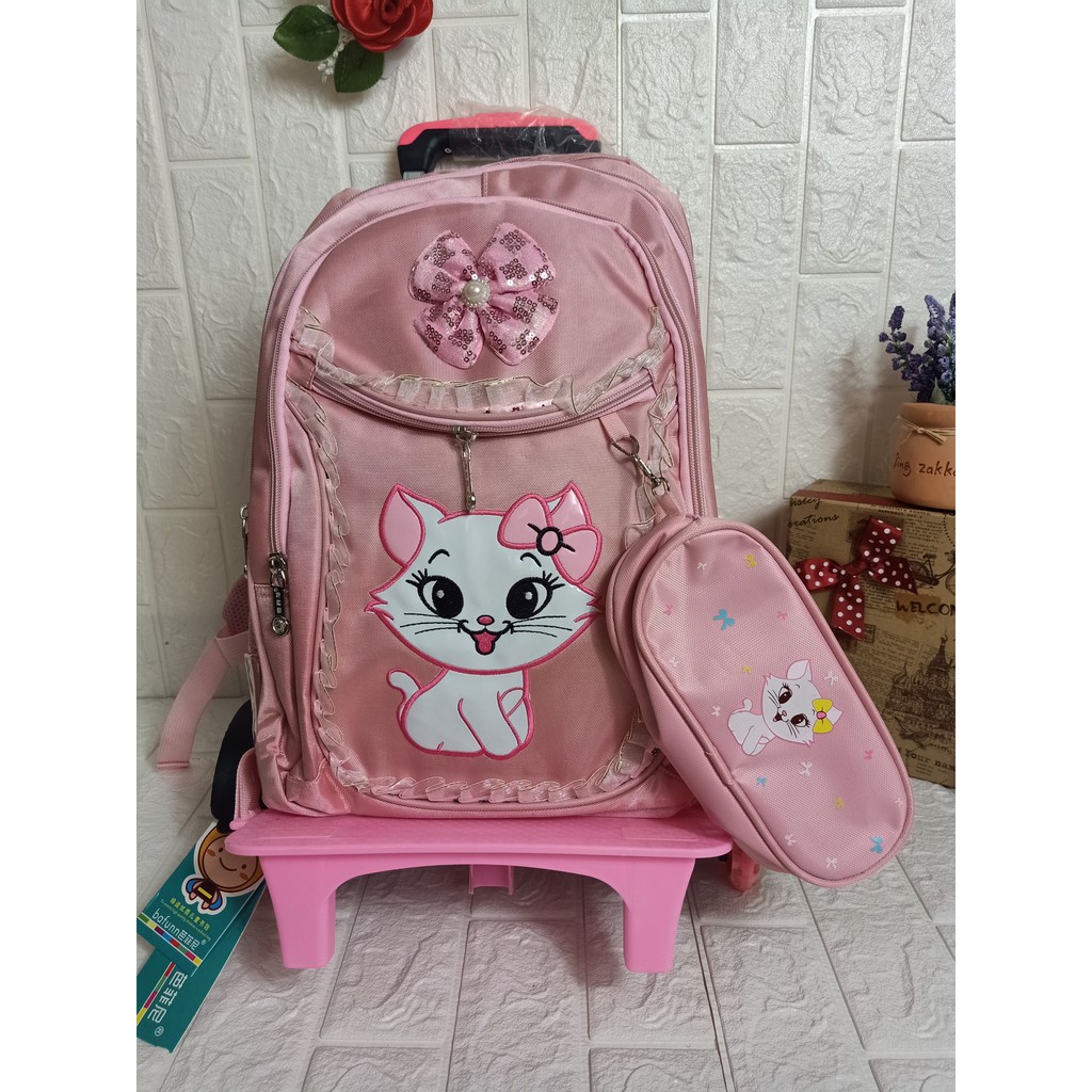 BALO KÉO HỌC SINH HELLOKITTY, CẶP HỌC SINH CHO BÉ GÁI