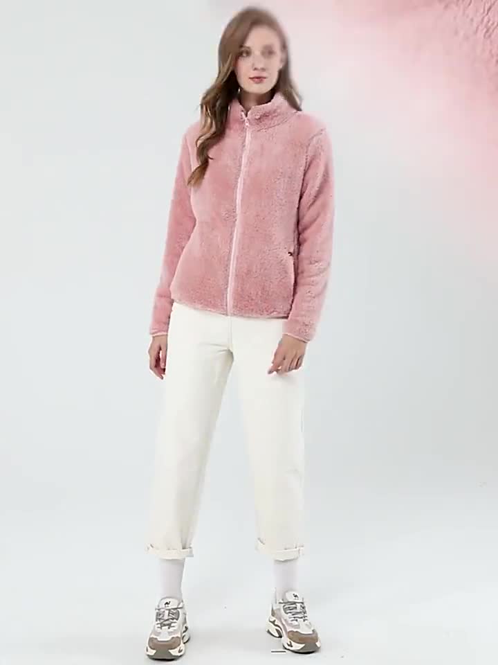 Áo khoác CAMEL CROWN  bằng lông cừu nhung giữ ấm khi đi ra ngoài tay dài mùa thu cho nữ | BigBuy360 - bigbuy360.vn