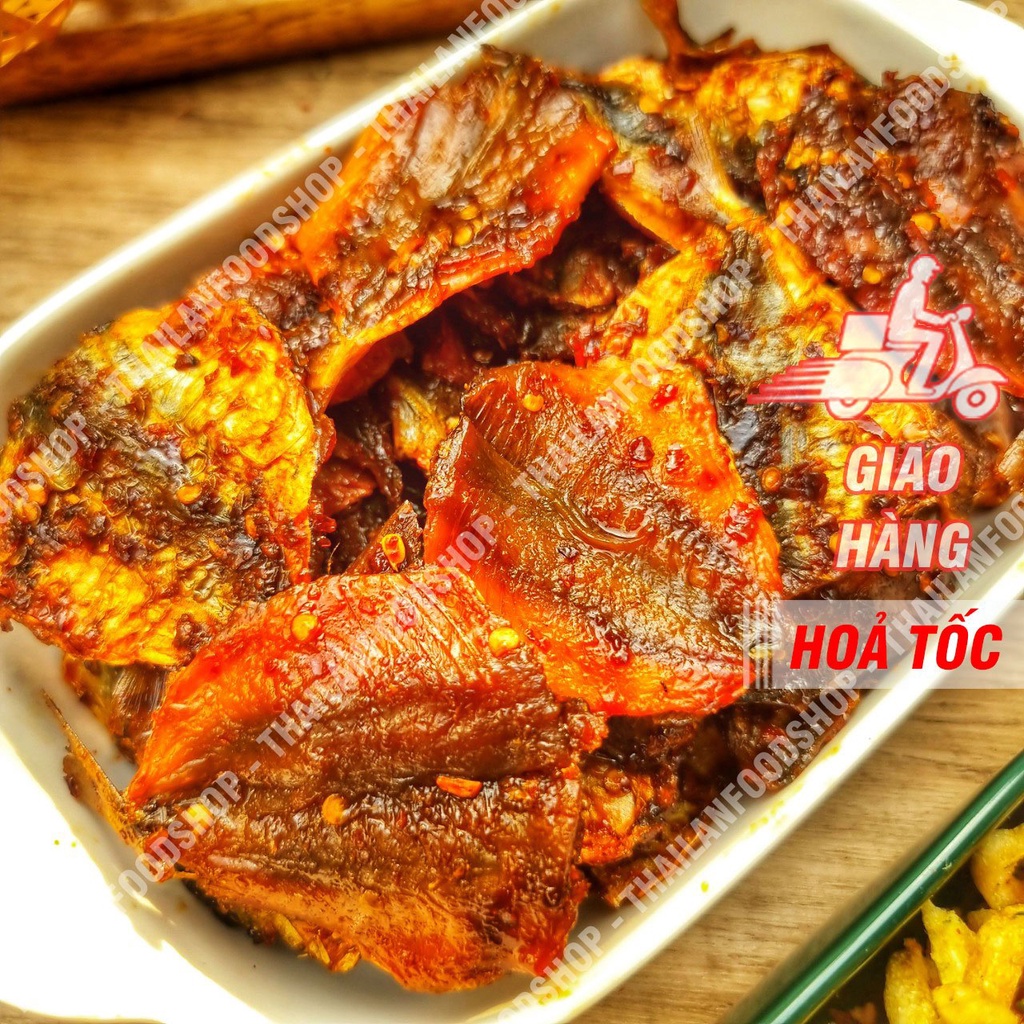 Khô Cá Chỉ Vàng Sốt Sate Lon 300Gram