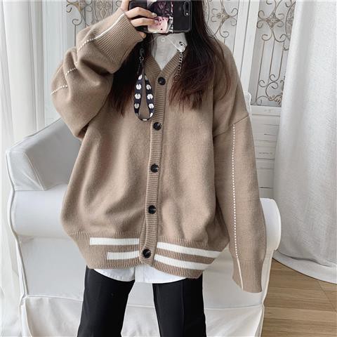 Áo Khoác Cardigan Dệt Kim Tay Dài Dáng Rộng Thời Trang Cho Nam Giới