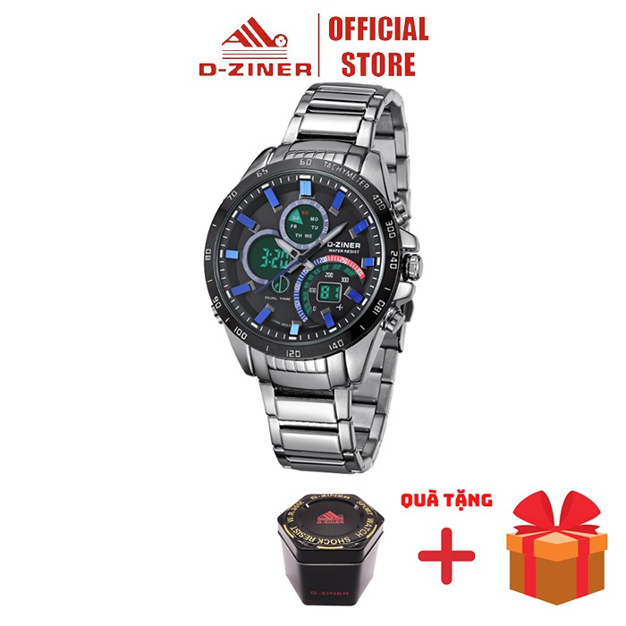 Đồng Hồ Nam D-ZINER DZ8106 Chính Hãng Dây Thép Không Gỉ Chống Nước Chống Va Đập - LINDO