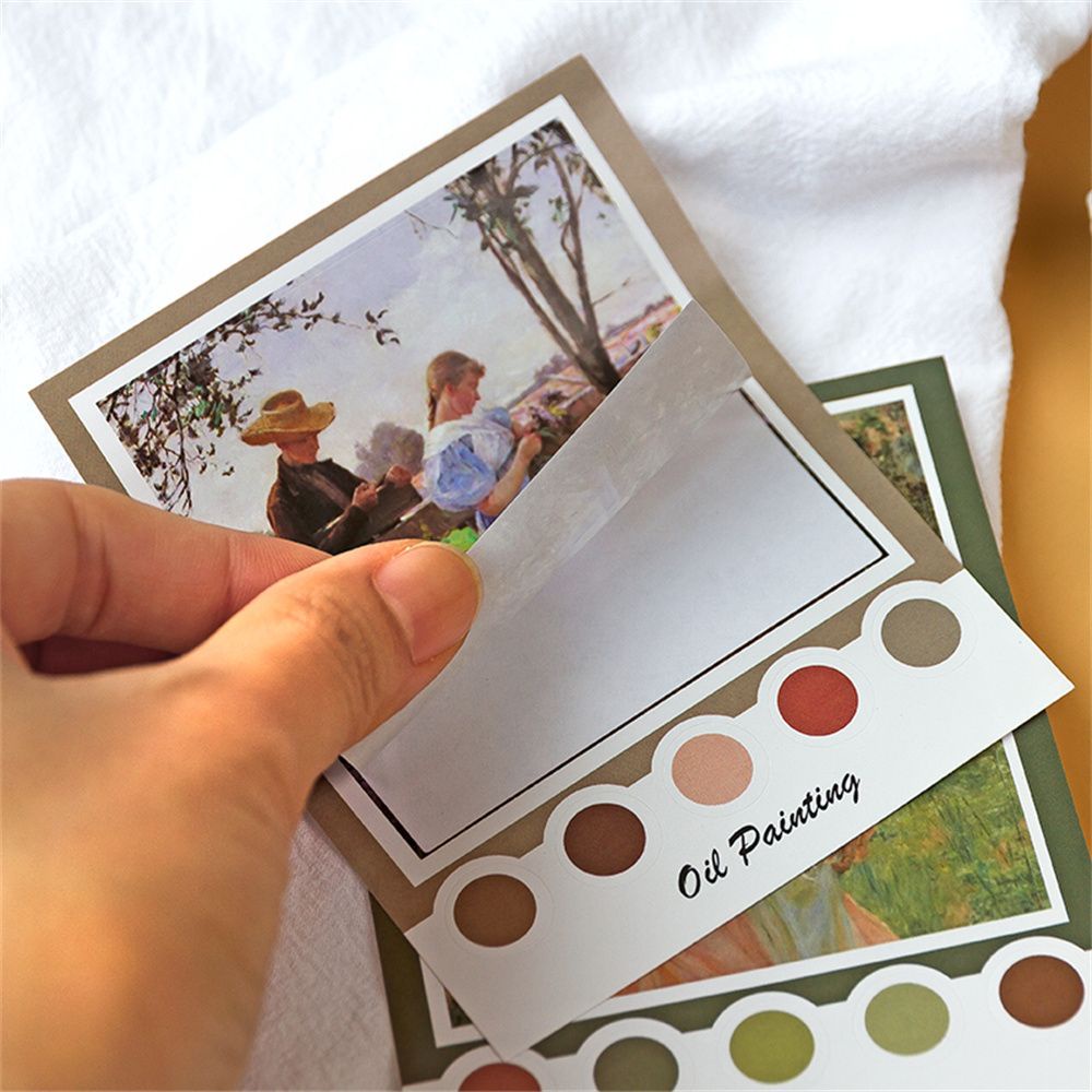 Combo 10 miếng sticker dán sổ hình vuông tròn 120 sticker lột dán -  VP094