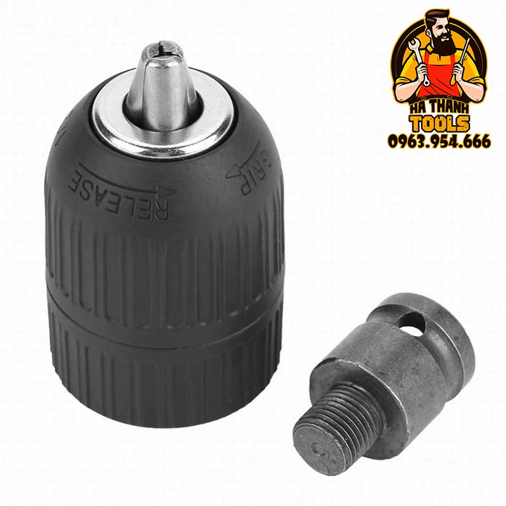 ĐẦU CHUYỂN BULONG 1/2 SANG ĐẦU KẸP MŨI KHOAN MĂNG RANH TỰ ĐỘNG 2-13MM