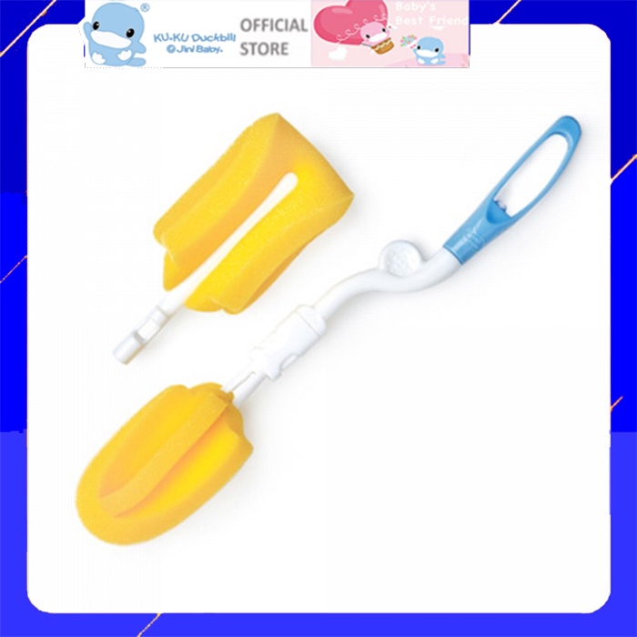 Cọ rửa bình sữa kuku xoay 360 độ có kèm 1 đầu cọ thay thế ku5481