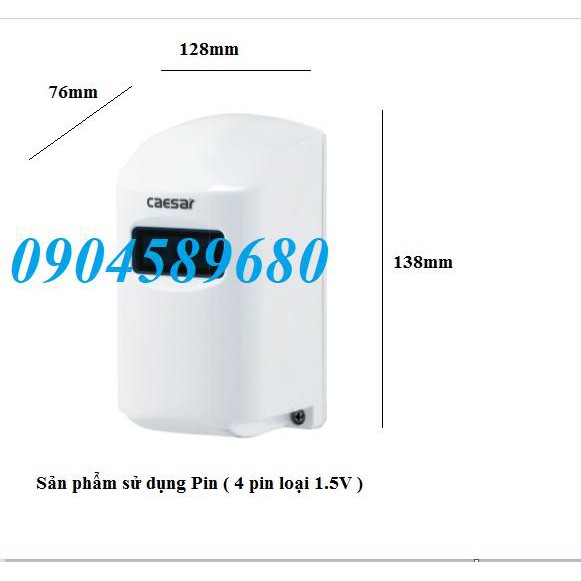 Van xả cảm ứng tiểu nam Caesar A657DC-PW (Pin )