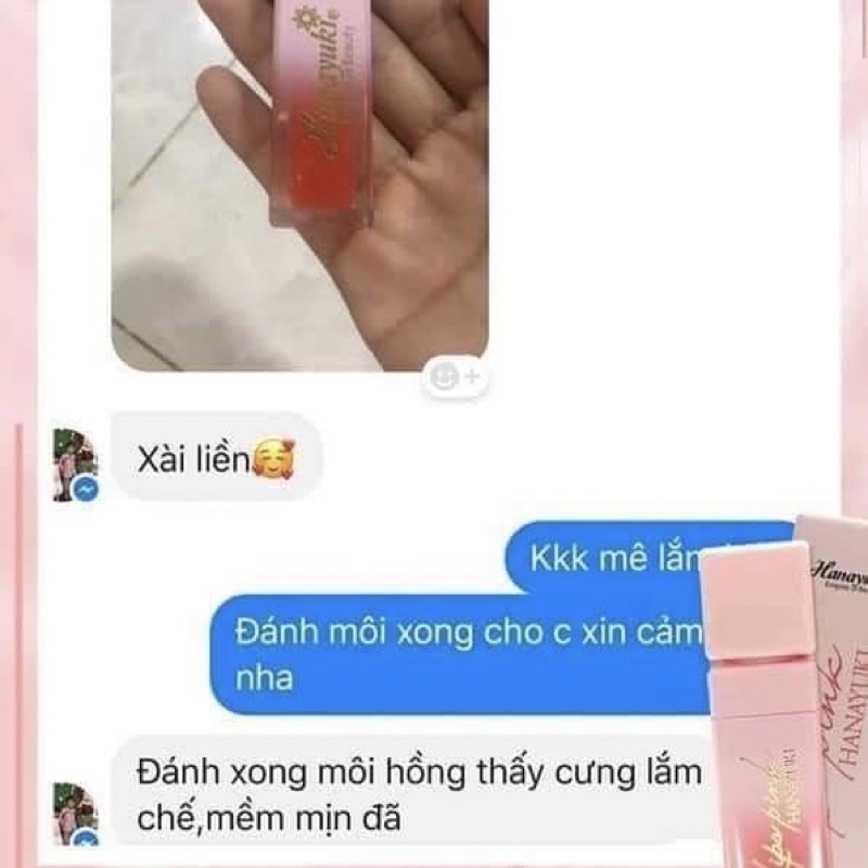 Son khử thâm , dưỡng hồng môi lips pink hanayuki giúp môi mềm mịn , giảm thâm môi, tinastore29