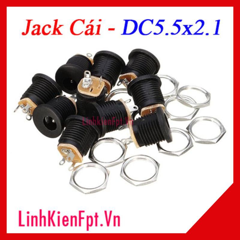 ⚡️FLASH SALE⚡️ Jack nguồn dc5.5x2.1mm có ốc vặn - 10 cái Giá rẻ nhất