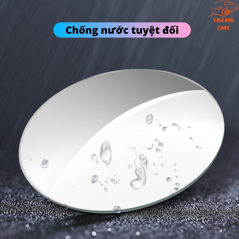 Cặp gương cầu lồi cho xe ô tô không viền xoay 360 độ mở rộng góc lái, chống bám nước giúp tránh điểm mù khi lái xe hơi