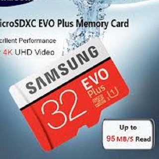 SAMSUNG ❀ Thẻ Nhớ MicroSDHC Evo Plus 32GB / 95 MB / s Kèm Đầu Chuyển Đổi – 10 Năm ♧