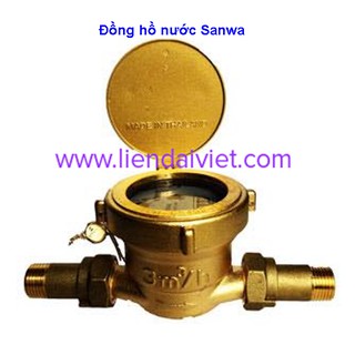 Đồng hồ nước Sanwa 1/2" SV15, ren 21mm chính hãng có kiểm định gốc