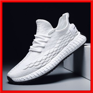 Giày sneaker nam màu trắng phong cách Hàn Quốc mẫu mới