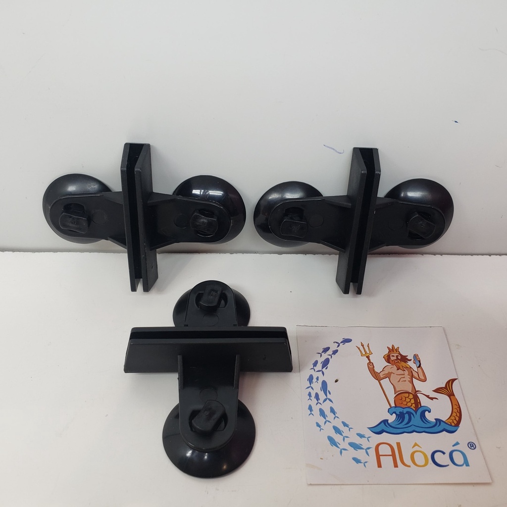 Chân hít kính giữ vách kính ngăn bể cá -Hít kẹp vách ngăn bể cá màu đen