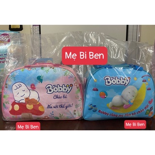 Combo Mẹ đi sinh: Miếng lót Bobby 1-28,tã dán Bobby XS42, khăn ướt Bobby 100m, BVS Mama 12m, tã dán Caryn 3m, túi mẹ bé.