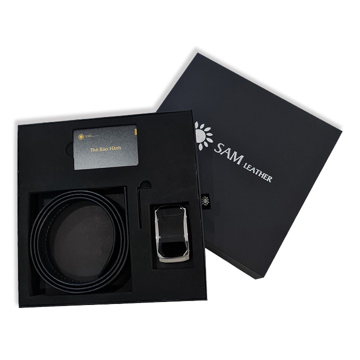 Dây Thắt Lưng Nam Da Bò Cao Cấp - Dây Nịt Nam SFDN031B -Mặt Khóa Inox 316 Nguyên Khối & Da Bò,BH 12 Tháng