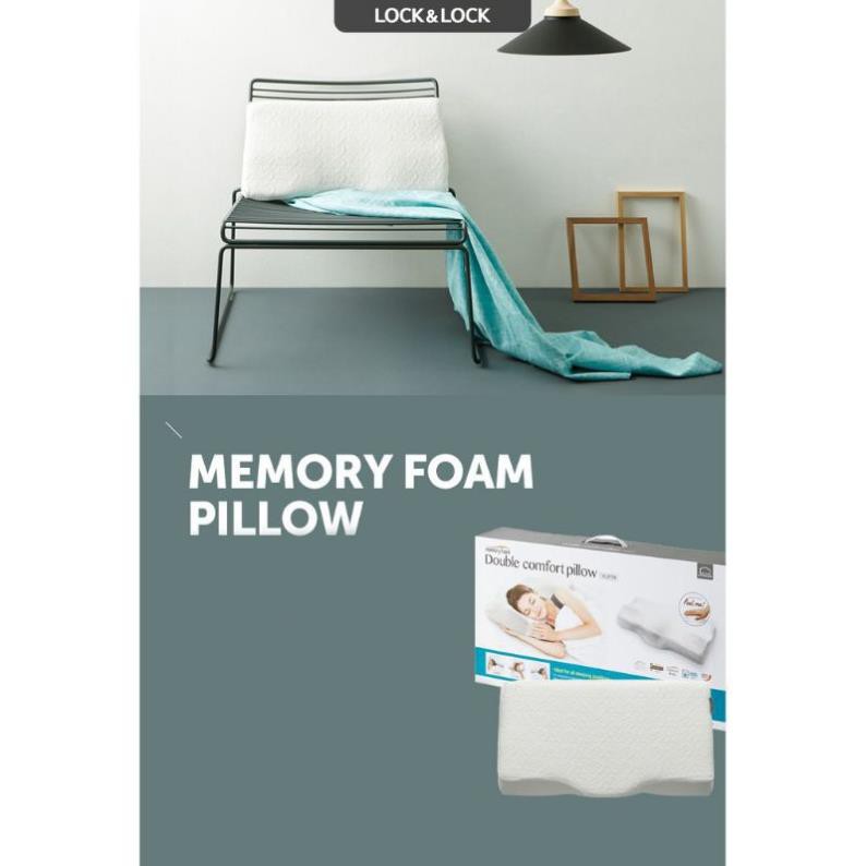 Gối Memory Foam 50D Hình chữ nhật Lock&amp;Lock Trắng HLW114