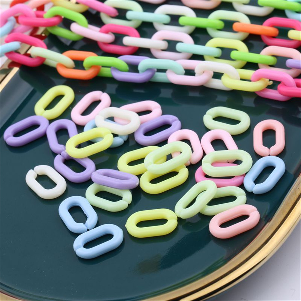 [sweet] 100pc/bag DIY color Acrylic Loose Bead Chain for Glasses  handmake jewelry Accessories
