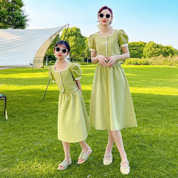 Bộ Áo Váy Dài Phong Cách Thời Trang Mùa Hè Mới Dành Cho Mẹ Và Bé