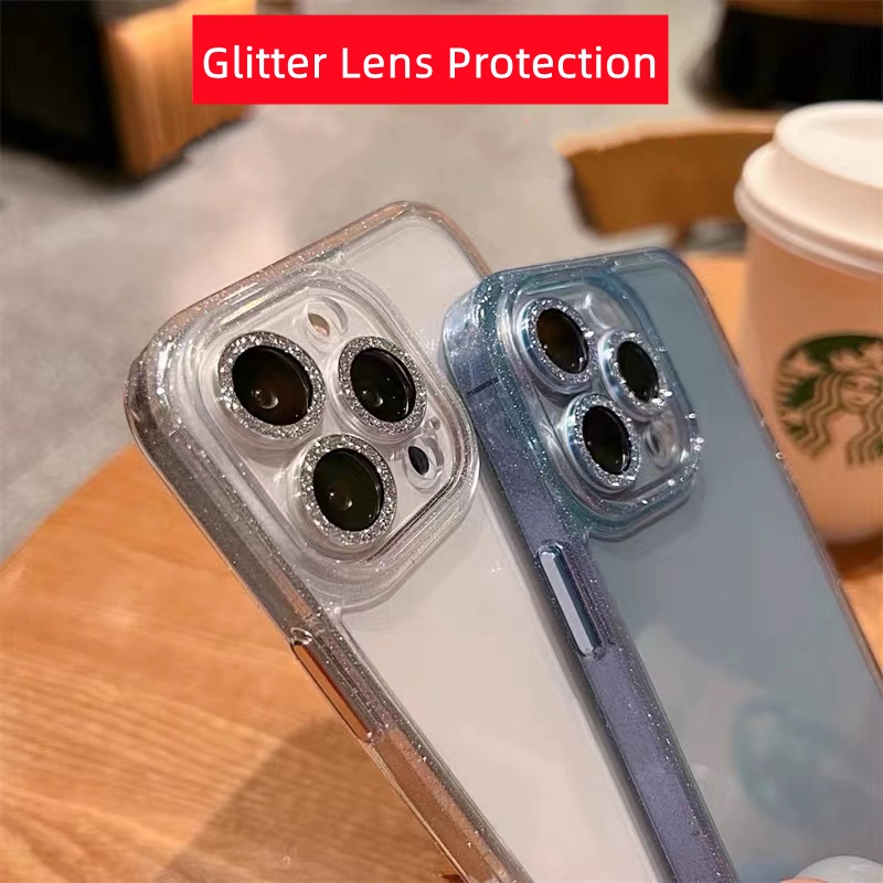 Ốp Điện Thoại iPhone 14 plus 13 12 11 Pro max case ốp lưng điện thoại iphone 14 promax Cứng Trong Suốt Chống Sốc Lấp Lánh Sang Trọng Cho