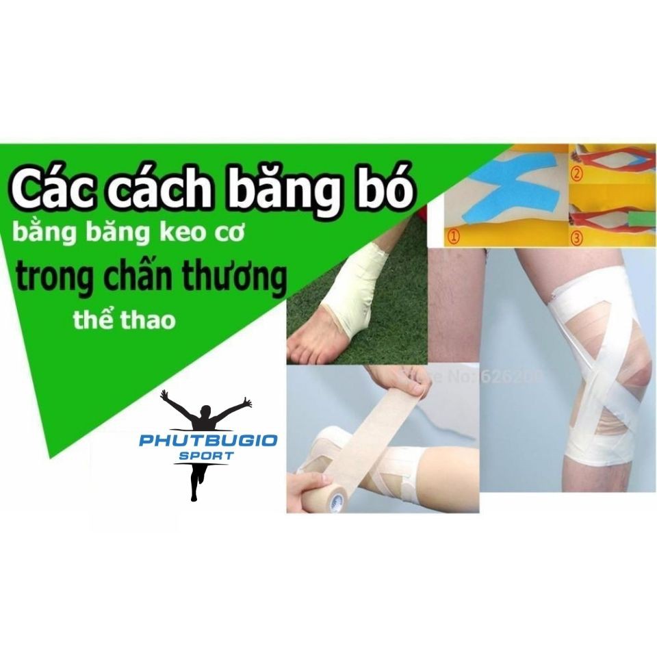 [GIÁ SỈ] Băng Keo Thể Thao, Băng Cuốn Chống Căng Cơ, Chống Chấn Thương Bóng Đá Chuyên Dụng Giá Rẻ