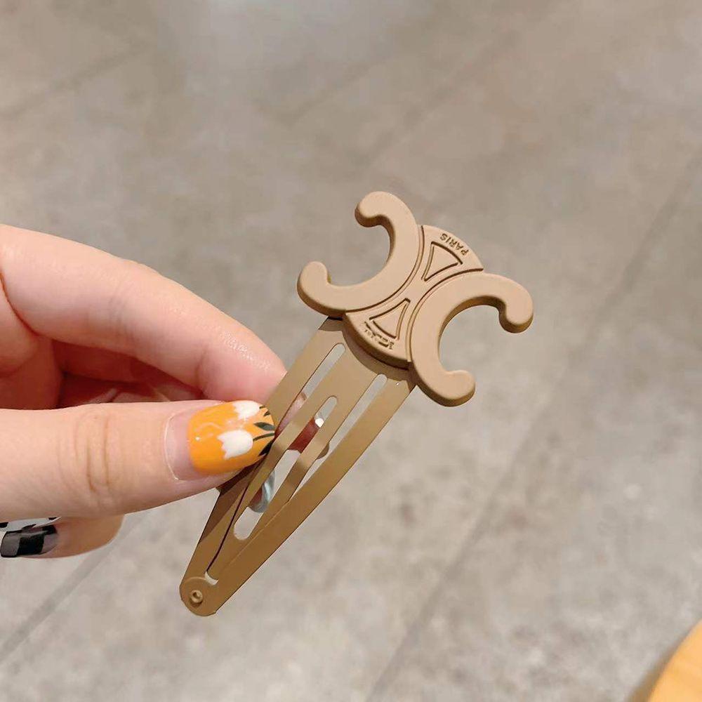 SOMEDAYZL Kẹp Tóc Chữ C Màu Nhám Phong Cách Punk Ngọt Ngào Cho Nữ