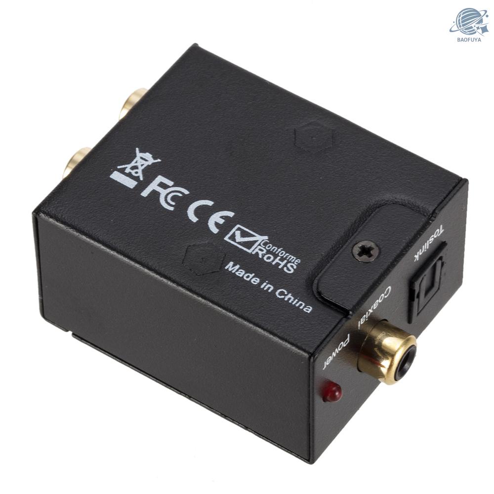 BF Digital to Analog Audio Converter Audio Switch Box Optical to RCA AV Switcher Selector Box Coaxial Toslink