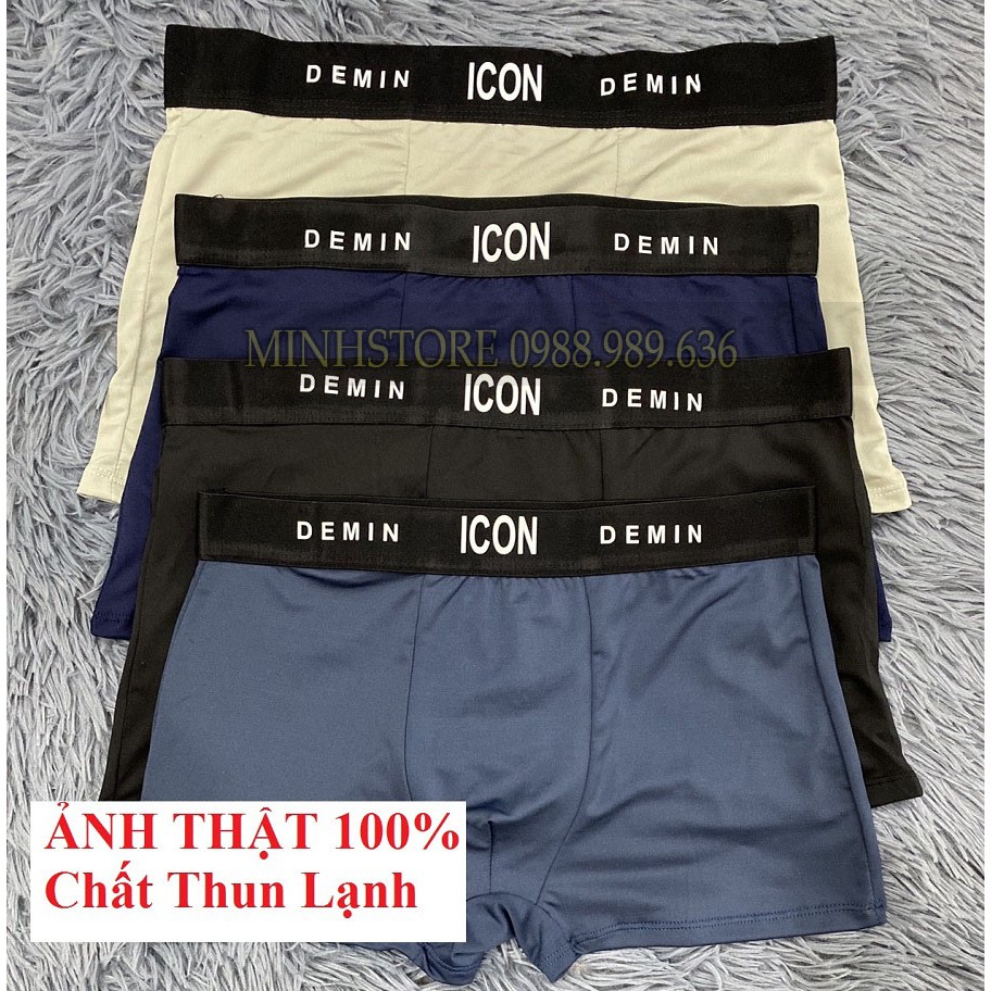 Quần Sịp Nam Thun Lạnh Boxer ICON co dãn 4 chiều, Quần Lót Nam Boxer thun lạnh ICON Demin sexy cao cấp SI01 - MS66