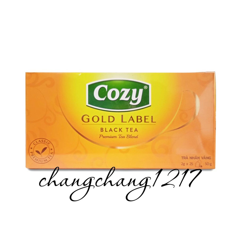 Trà Đen Túi Lọc Cozy Gold Label Hộp 25 & 100 Túi