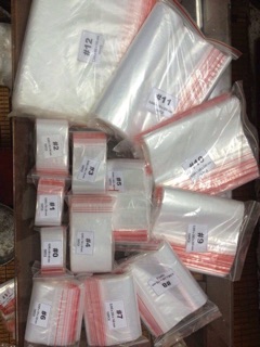 Set 2kg túi zip chỉ đỏ 4size