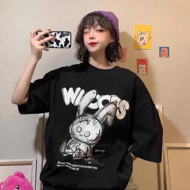 Áo thun tay lỡ WIND phông unisex form rộng Thỏ Tai Dài oversize nam nữ ulzzang | BigBuy360 - bigbuy360.vn