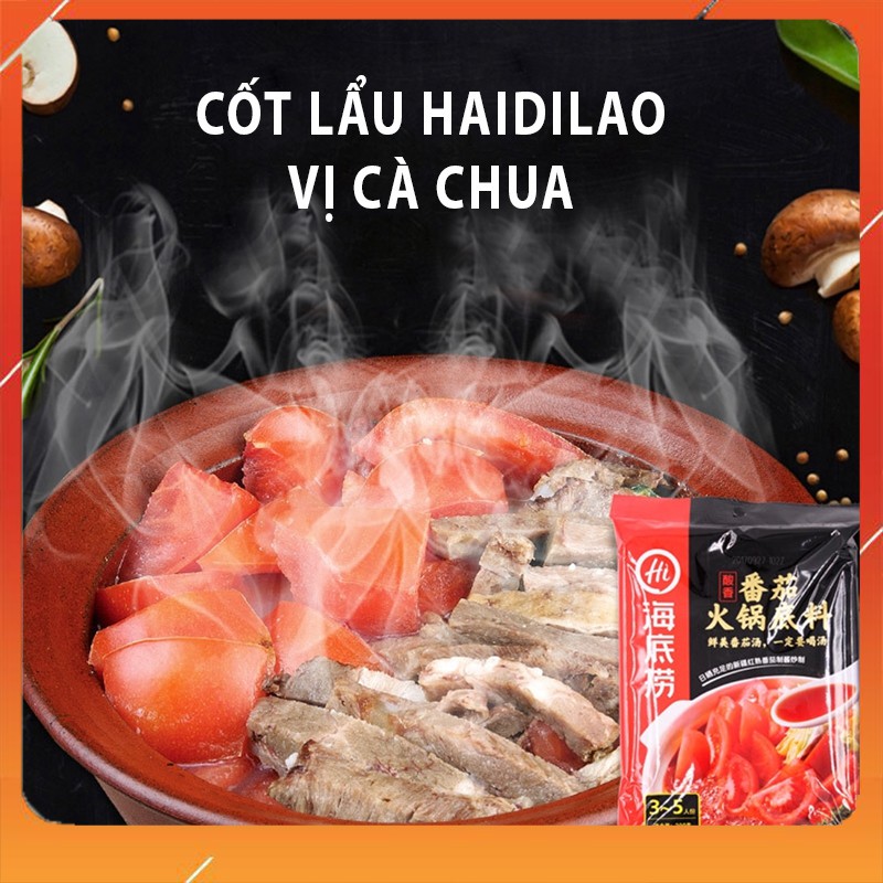 Cốt lẩu haidilao vị cà chua - gia vị lẩu tứ xuyên có sẵn nhiều vị date mới giao ngay trong 2h