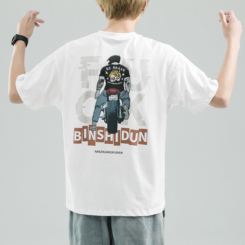 Áo phông form rộng nam nữ Hus dáng thun trơn unisex kiểu tay lỡ cổ tròn màu đen trắng chất dày dặn oversize mã AT001 | BigBuy360 - bigbuy360.vn