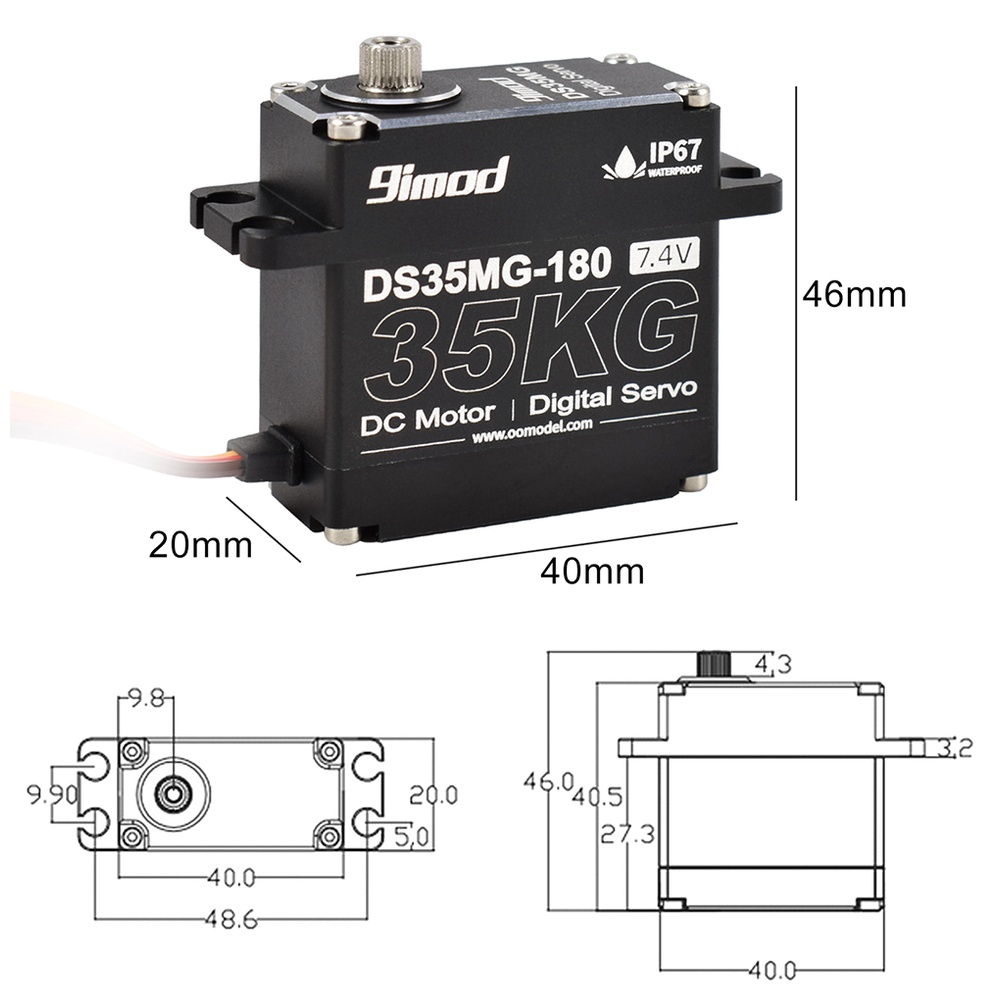 Xe Hơi Đồ Chơi Điều Khiển Từ Xa 9imod servo 35kg 25kg 20kg 15kg Tỉ Lệ 1 / 8 1 / 10
