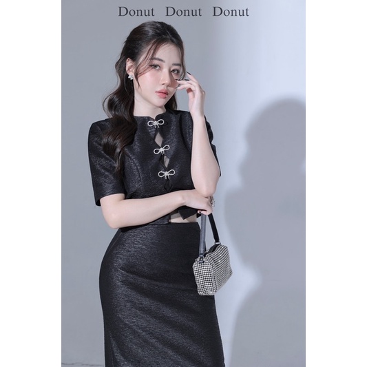 Set 3 nơ đá chân váy xuông
