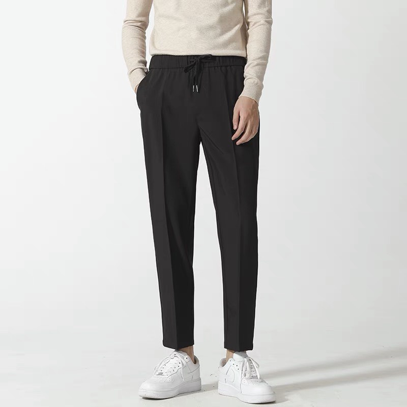 Quần âu nam cạp chun có dây ,quần baggy nam ống rộng dáng âu phong cách hàn quốc , co giãn nhẹ mặc rất thoải mái