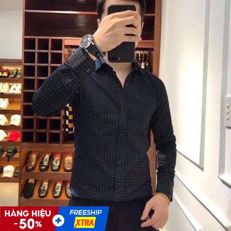 [VẢI CAO CẤP] Áo Sơ Mi Nam Chấm Bi Dài Tay Họa Tiết Cực Sang | BigBuy360 - bigbuy360.vn