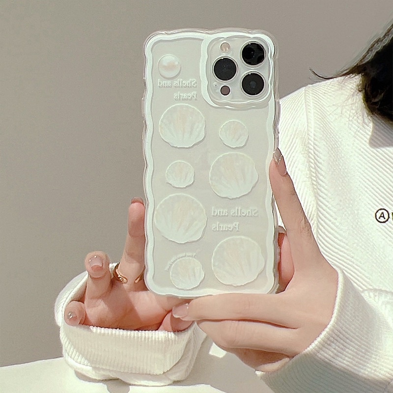 (SIÊU RẺ) Ốp lưng iphone viền sóng vỏ ngọc siêu xinh 7plus/8/8plus/x/xr/xs/11/12/13/pro/max/plus/promax