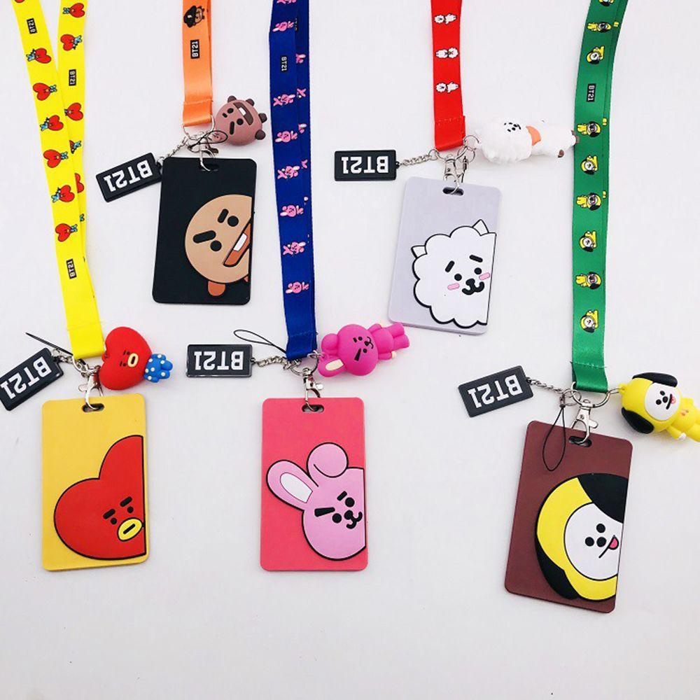 MIHAN1 Móc Khóa Dây Đeo Thẻ Tên Các Thành Viên Nhóm Nhạc BTS BT21