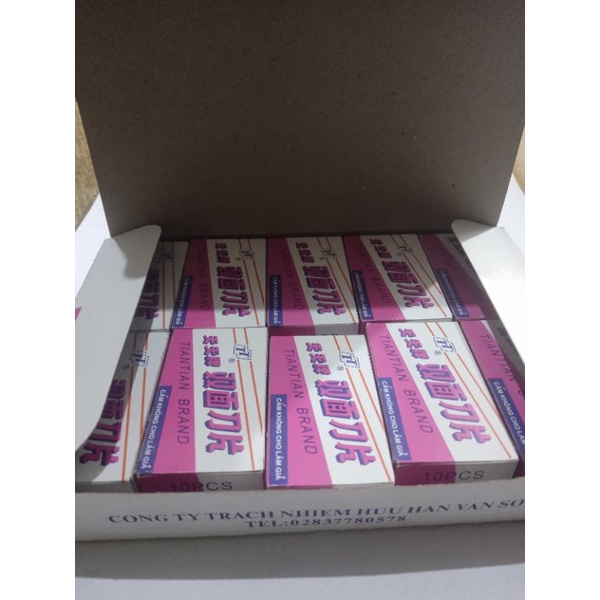 Hộp 200 Lưỡi Dao Tem Hồng