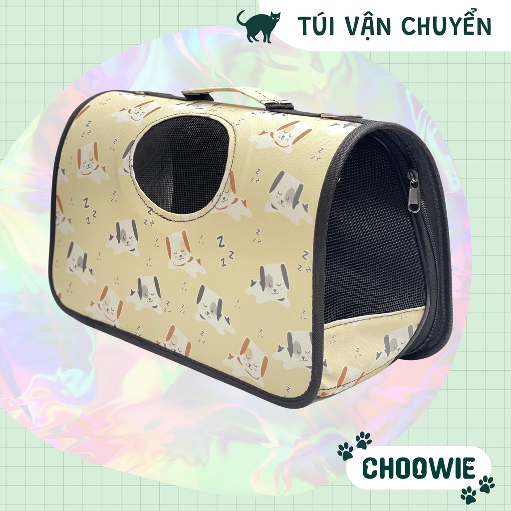 [Vừa MÈO 8 kg] Túi vận chuyển thú cưng họa tiết xinh xắn | Phụ kiện cho chó mèo