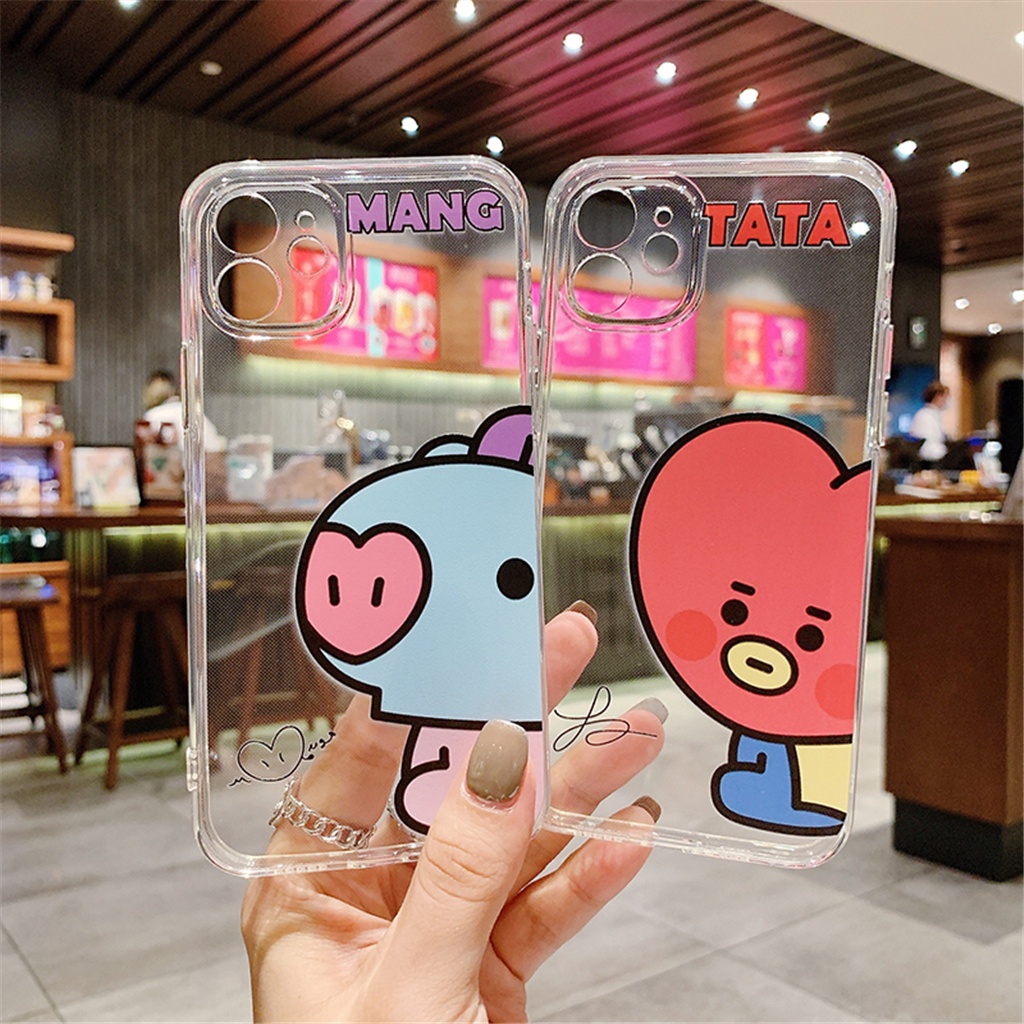 Ốp điện thoại mềm trong suốt in hình nhân vật Bt cho Iphone 12 8 7plus 8plus X Xs Xr Xsmax 11pro Max 11 12 Mini
