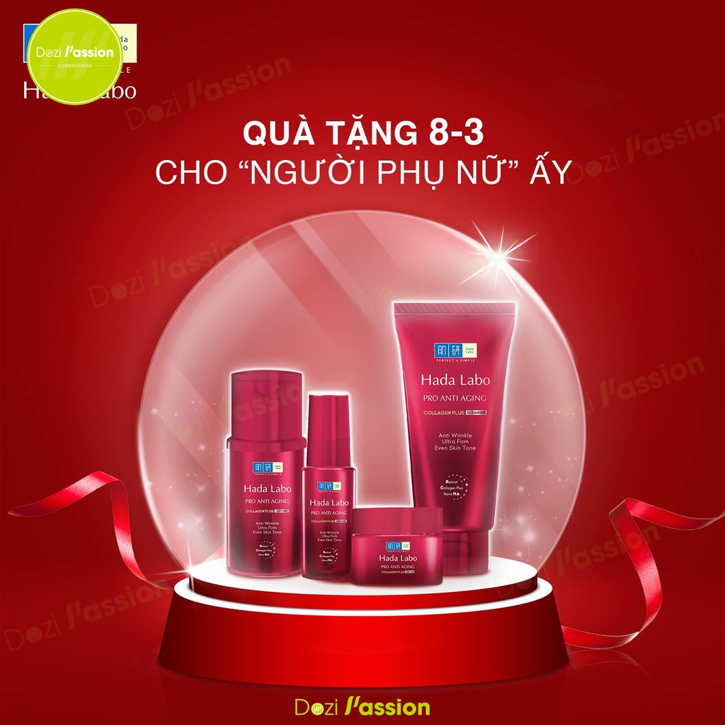 Bộ Dưỡng Da Hada Labo Chuyên Biệt Chống Lão Hóa Đỏ - Hada Labo Pro Anti Aging