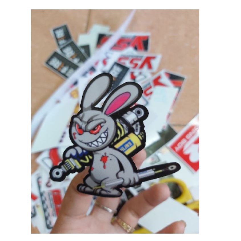 Tem Sticker Con Thỏ Ohlins Dán Xe, Điện Thoại Giá Rẻ 2k
