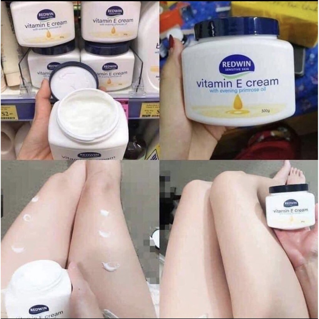 Kem dưỡng da mềm mịn Redwin Vitamin E Cream 300g